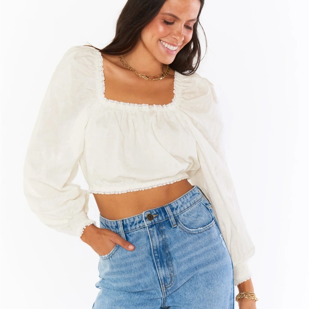 NWT Show Me Your Mumu White Crop Top